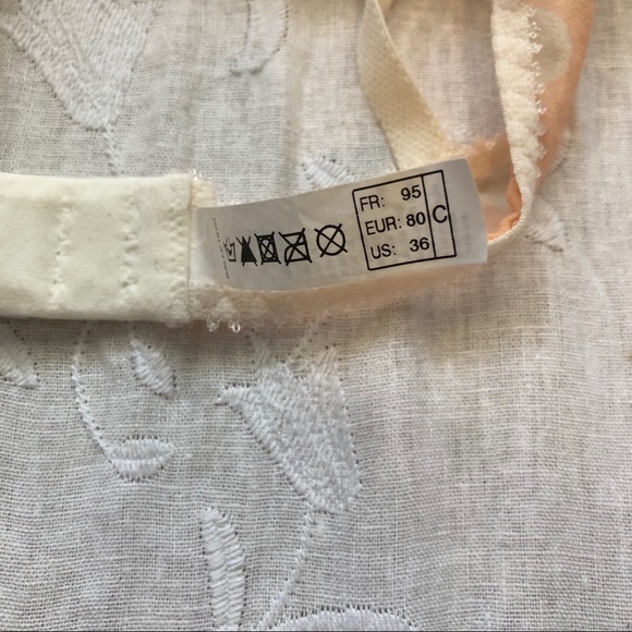 Princess Tam Tam Peach Polka Dot Sheer Bra - Picture 5 of 7